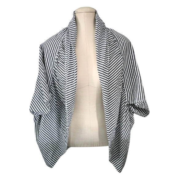 Anthropologie Vanessa Virginia Striped Open Front Cardigan Shawl Wrap One Size - Picture 1 of 3